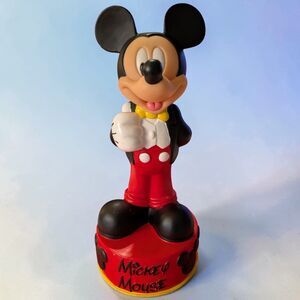 Disney Mickey Mouse Coin Piggy Bank Wearing Tuxedo 11"x 4.5"  Hard Plastic